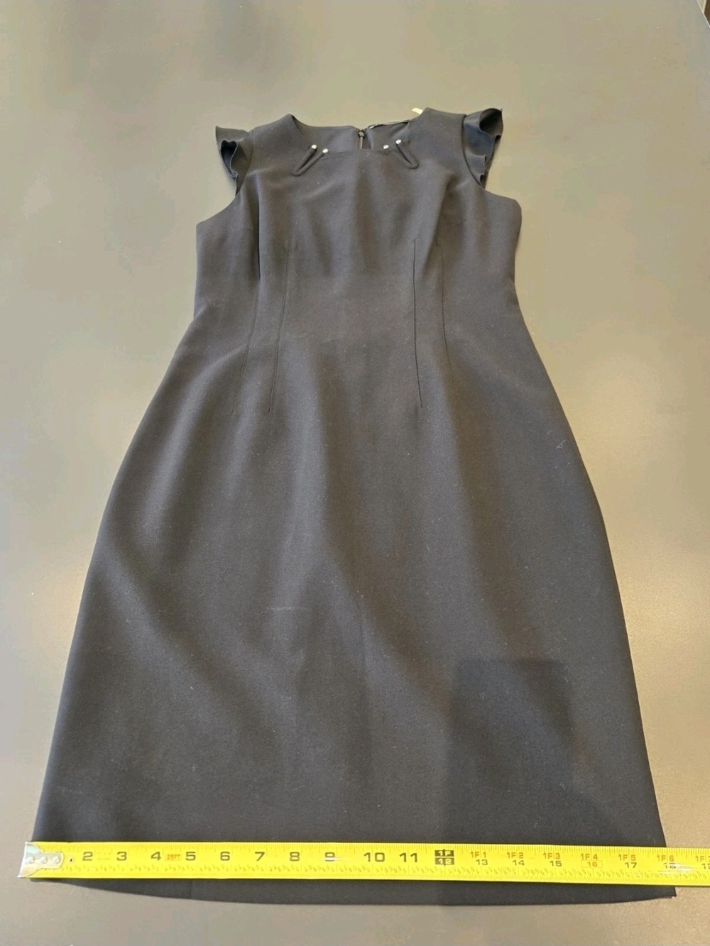 T Tahari Black Cap-Sleeve Sheath Dress - Picture 3 of 12